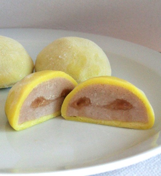 dulce japones mochi platano caramelo